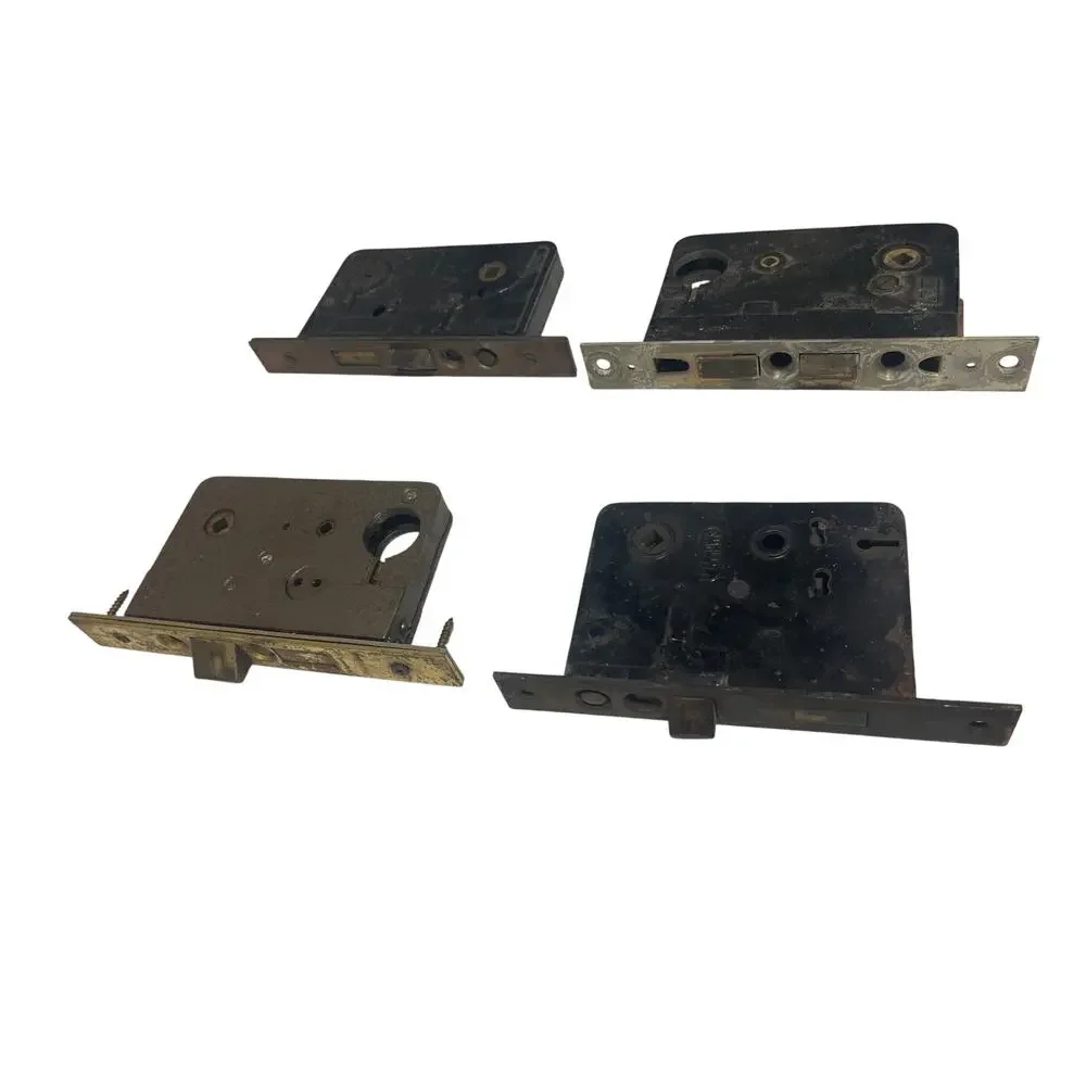 Antique Vintage Mortise Locks, Yale, Sargent, Barrows, no keys - Lot of  4